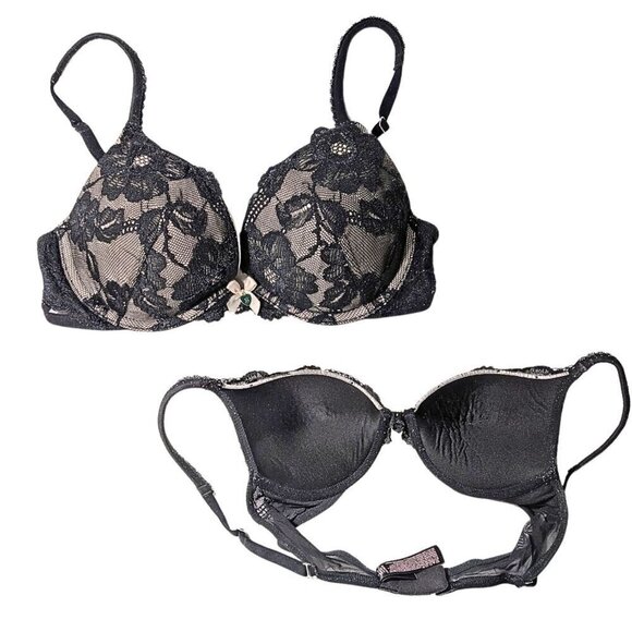 VICTORIA'S SECRET Body by Victoria Push-Up Underwire Lace Front Bra Size 32D - Picture 1 of 4